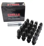 K5ES14150BGR - : Small Diam Spline Duplex E-T Lugs 13/16" &amp; 7/8" Key 14mmx1.50 Black Set of 20 for Gorilla Automotive Image