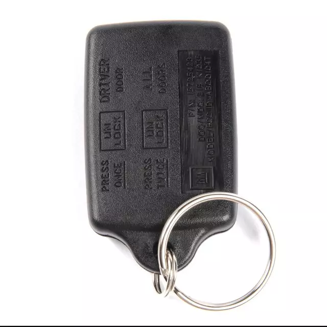15725423 - Electrical: Keyless Entry Transmitter for Cadillac: 60 Special, DeVille, Fleetwood | Chevrolet: Astro, Blazer, Camaro, Caprice, Cavalier, Express 1500, Express 2500, Express 3500, G10, G20, G30, Impala, Lumina, Monte Carlo, S10 Blazer, Suburban C1500, Suburban C2500, Suburban K1500, Suburban K2500, Tahoe | GMC: G1500, G2500, G3500, Jimmy, Safari, Savana 1500, Savana 2500, Savana 3500, Suburban C1500, Suburban C2500, Suburban K1500, Suburban K2500, Typhoon, Yukon | Oldsmobile: Bravada | Pontiac: Firebird Image