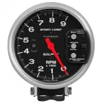 3966 - : GAUGE, TACHOMETER, 5", 9K RPM, PEDESTAL W/ RPM PLAYBACK, SPORT-COMP for AutoMeter Image