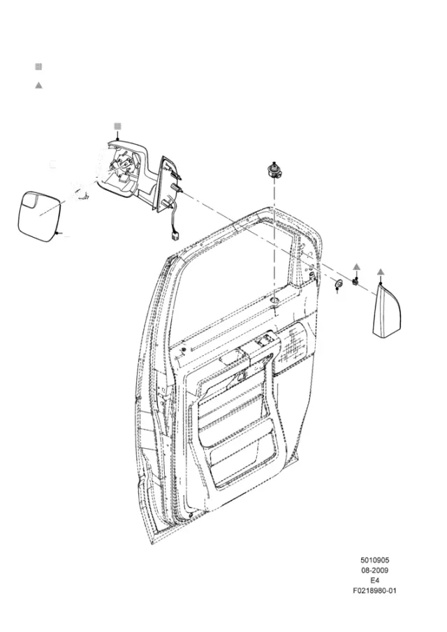 AC2Z17K707A - Body: Door Mirror Glass for Ford Image