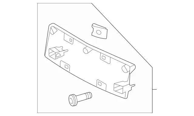 118880150064 - Attachment Parts: License Plate Holder for Mercedes-Benz Image