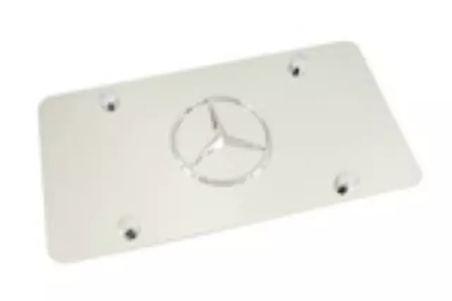 ​Mercedes-Benz Nameplate License Plate Frame - Black Powder-Coated Stainless Steel with Mercedes-Benz Inlay - Mercedes-Benz (Q-6-88-0088)