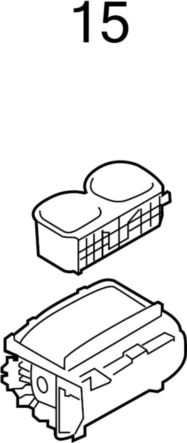 689611MA0A - Body: Cup Holder Insert for INFINITI: M35h, M37, M56, Q70, Q70L Image