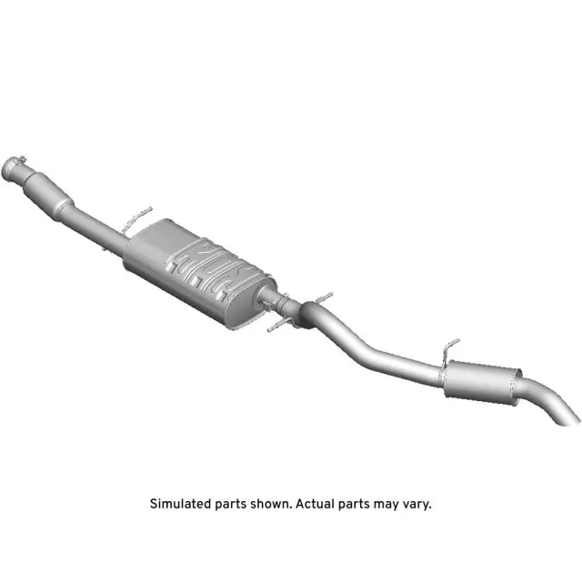 84496908 - : Exhaust Muffler with Exhaust Pipe for Cadillac: Escalade, Escalade ESV | Chevrolet: Suburban | GMC: Yukon XL Image
