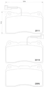355018361 - : Disc Brake Pad Set for Hella Pagid Image