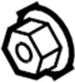 122100391 - : Bumper Cover Reinforcement Beam Nut for Infiniti Image