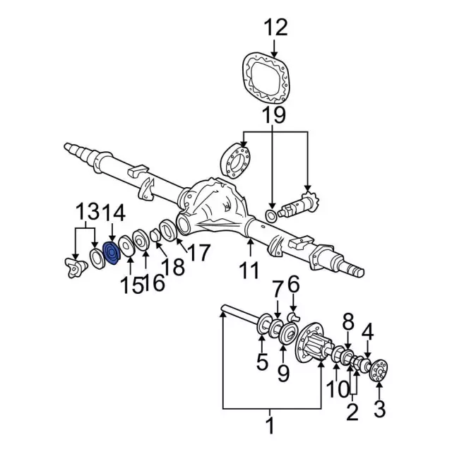 F81Z4676CA - Driveline &amp; Axles: Differential Pinion Seal for Ford: Excursion, F-250 Super Duty, F-350 Super Duty Image