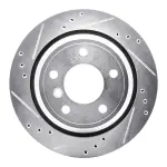 63131044L - : DFC Brake Rotor - Drilled and Slotted - Silver for DYNAMIC FRICTION Image