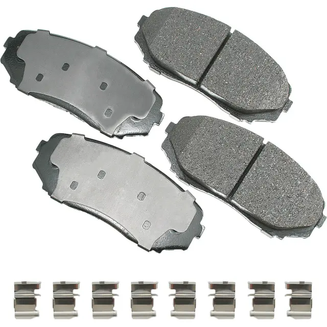 ACT1258 - Brake: Akebono ProACT Ultra Premium Ceramic Disc Brake Pad Kit for AKEBONO Image
