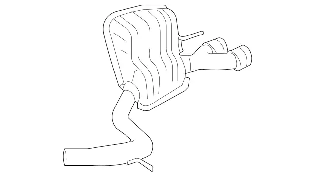 2304902821 - Exhaust: Muffler &amp; Pipe for Mercedes-Benz Image