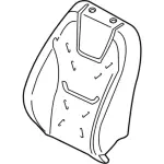 FT4Z5864811L - : Seat Back Pad for Ford: Edge Image