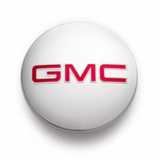 19301601 - Wheels: Wheel Center Caps, Brushed w\\/Red GMC Logo for GMC: Canyon, Sierra 1500, Sierra 1500 Limited, Sierra 2500 HD, Sierra 3500 HD, Yukon, Yukon XL Image