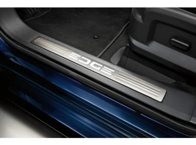 BT4Z78132A08AA - Exterior: Door Sill Plates - Charcoal Black for Ford: Edge Image