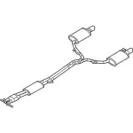DE9Z5230B - Exhaust: Muffler &amp; Pipe for Lincoln: MKT Image