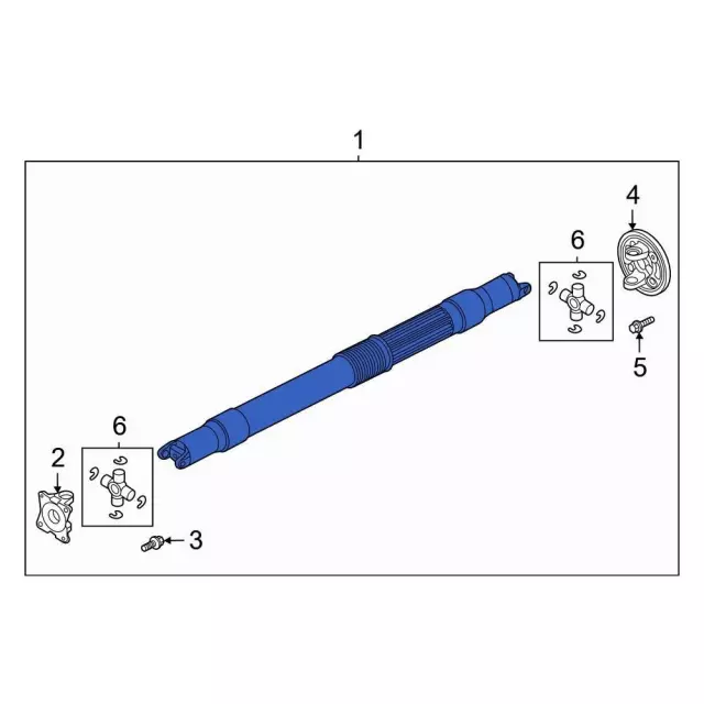 ML3Z4602AY - Driveline &amp; Axles: Drive Shaft for Ford Image