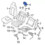 7L1Z78611A08AA - Body: Headrest for Ford: Expedition Image