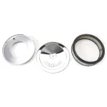 1208 - : Pro-Flo Chrome 10" Round Air Cleaner with 2" Paper Element (Deep Flange) for Edelbrock Image