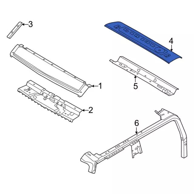 M2DZ98502G33CC - Body: Rear Roof Panel for Ford: Bronco Image