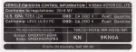148059DA0B - Body: Emission Label for Nissan: Maxima Image