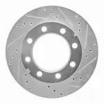 63140051R - : DFC Brake Rotor - Drilled and Slotted - Silver for DYNAMIC FRICTION Image