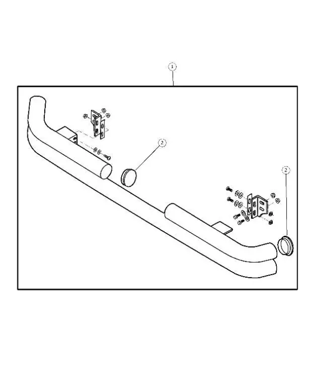 82208559 - Mopar Accessories - Component Parts: Tubular-rear Bumper Kit for Jeep: Wrangler Image
