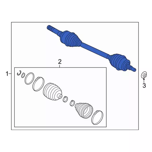 FR3Z4K139J - Universals &amp; Rear Axle: Axle Assembly for Ford: Mustang Image