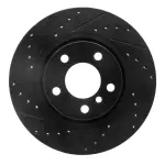 63331152L - : DFC Brake Rotor - Drilled and Slotted - Black for DYNAMIC FRICTION Image