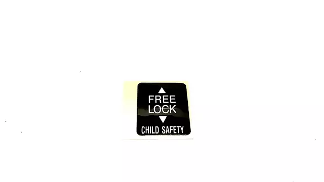 760182000 - Body: Child Lock Label for Subaru: Baja, Forester, Impreza, Legacy, Outback Image