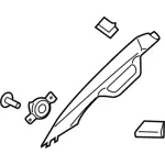 FL3Z1503598BA - Body: Windshield Pillar Trim for Ford: F-150, F-250 Super Duty, F-350 Super Duty, F-450 Super Duty Image