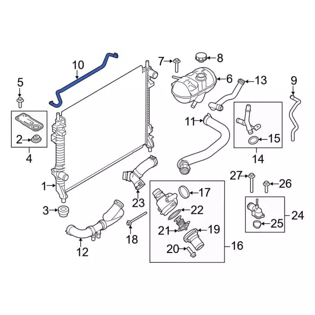 Hose Overflow - Ford (FR3Z-8075-G)