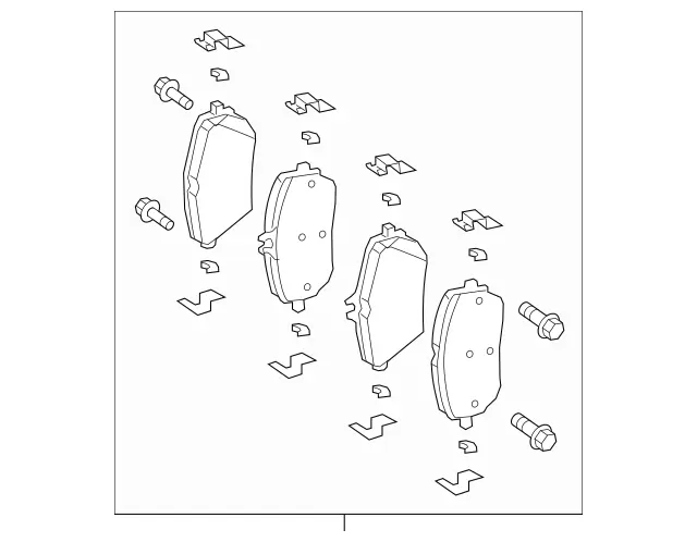 4205503 - : Front Disk Brake Pads for Mercedes-Benz: 220a, A220, CLA250 Image