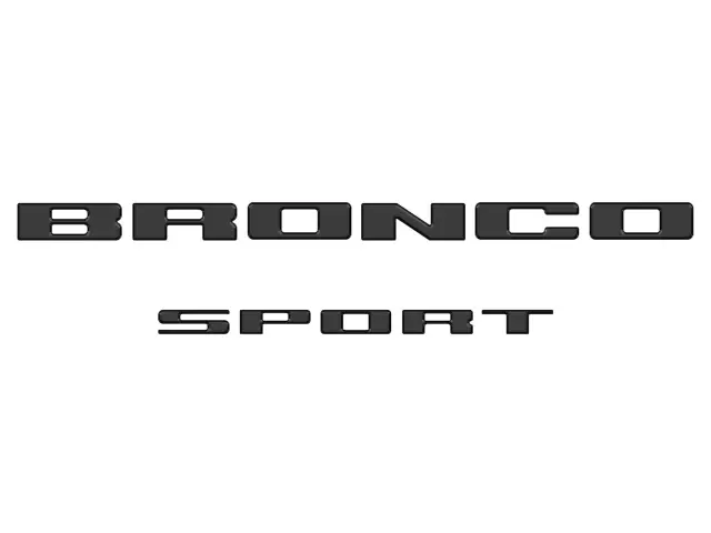 VN1PZ9942528BE - Exterior: Lift-Gate Lettering - Matte Black for Ford: Bronco Sport Image