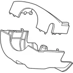 FB5Z3530DA - Steering: Shroud for Ford: Explorer, Police Interceptor Utility Image image