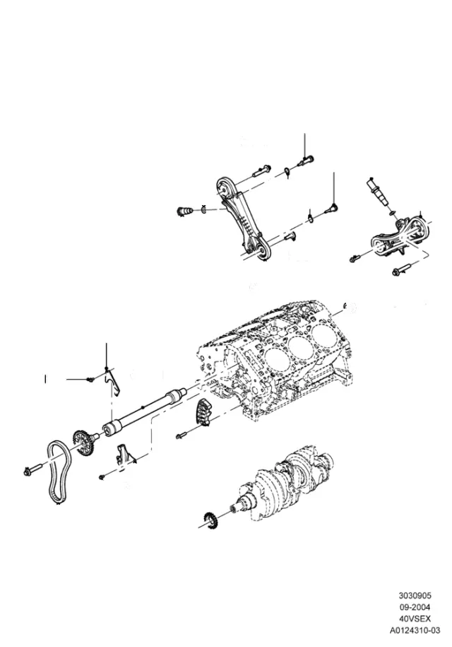 7U3Z6K254A - Engine: Engine Timing Chain Tensioner for Ford Image