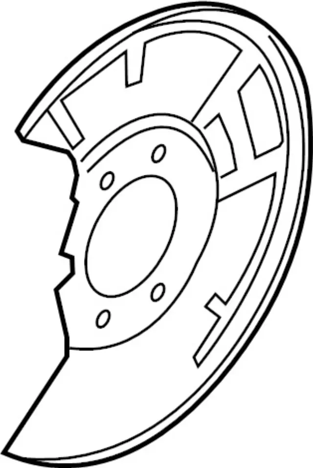 411611EX1A - Brakes: Backing Plate for INFINITI: EX35, EX37, FX35, FX37, FX50, G25, G37, M35h, M37, M56, Q40, Q50, Q60, Q70, Q70L, QX50, QX70 Image