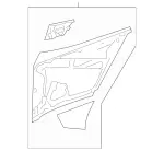 20769089258R85 - Body: Quarter Trim Panel for Mercedes-Benz Image