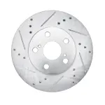 63176087L - : DFC Brake Rotor - Drilled and Slotted - Silver for DYNAMIC FRICTION Image