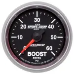 3605 - : GAUGE, BOOST, 2 1/16", 60PSI, MECHANICAL, SPORT-COMP II for AutoMeter Image