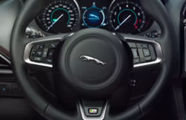 T4N5764PVJ - Steering: R-Sport Branded Multi-Function Steering Wheel for Jaguar: F-Pace, XE, XF Image