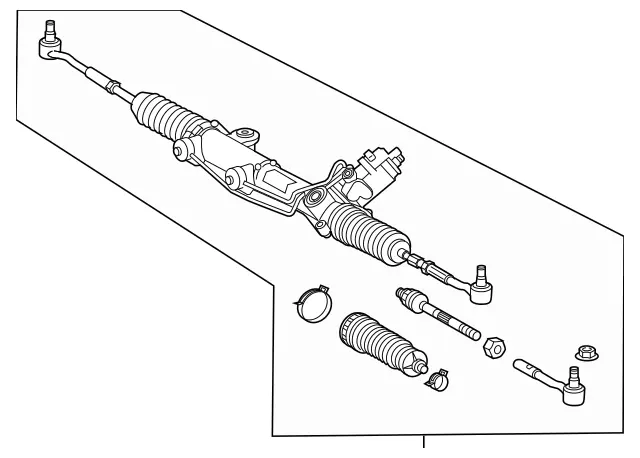 2044600101 - Steering: Rack-+-Pinion Strg. Gear for Mercedes-Benz: C250, C300, C350 Image image