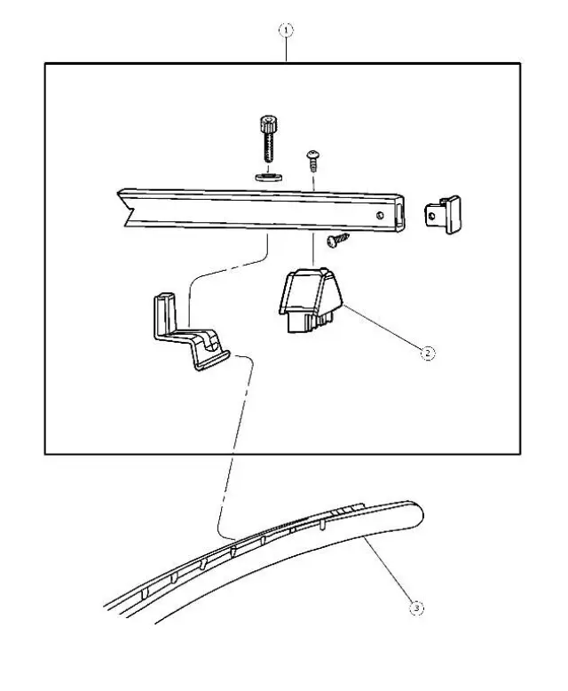 55136848AB - : Luggage Rack Side Rail for Mopar Image
