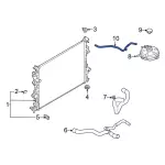 LX6Z8075A - Cooling System: Overflow Hose for Ford: Escape, Explorer | Lincoln: Corsair Image