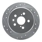 63176066L - : DFC Brake Rotor - Drilled and Slotted - Silver for DYNAMIC FRICTION Image