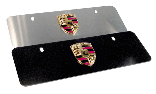 Porsche Badge Plate Euro Matte Black - Porsche (PNA-703-001-00)