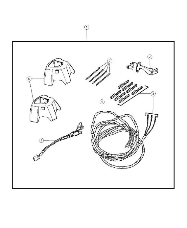 68000462AA - Mopar Accessories - Component Parts: Steering Wheel Wiring for Chrysler: Sebring | Dodge: Avenger, Caliber | Jeep: Compass, Patriot Image