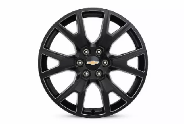 84799387 - : 22x9-Inch Aluminum 6-Split-Spoke Wheel for Chevrolet: Silverado 1500, Silverado 1500 LTD | GMC: Sierra 1500, Sierra 1500 Limited, Yukon, Yukon XL Image