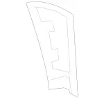 16469001547H21 - Body: Lower Pillar Trim for Mercedes-Benz Image