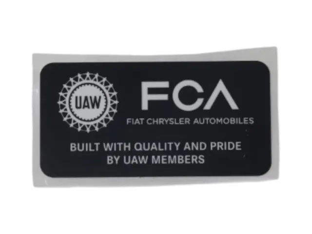 68530673AA - Labels: "uaw Quality And Pride" Label for Mopar Image