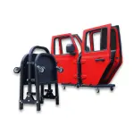 68683143AA - : Aluminum Folding Rolling Door Cart, four-door, Black, sold by EZ 4x4 for Jeep: Gladiator, Wrangler, Wrangler JK Image