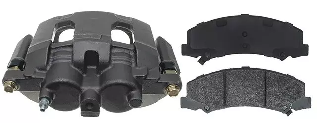 19322758 - : Front Driver Side Disc Brake Caliper Assembly with Semi-Metallic Pads (Loaded Police), Remanufactured for GM Image